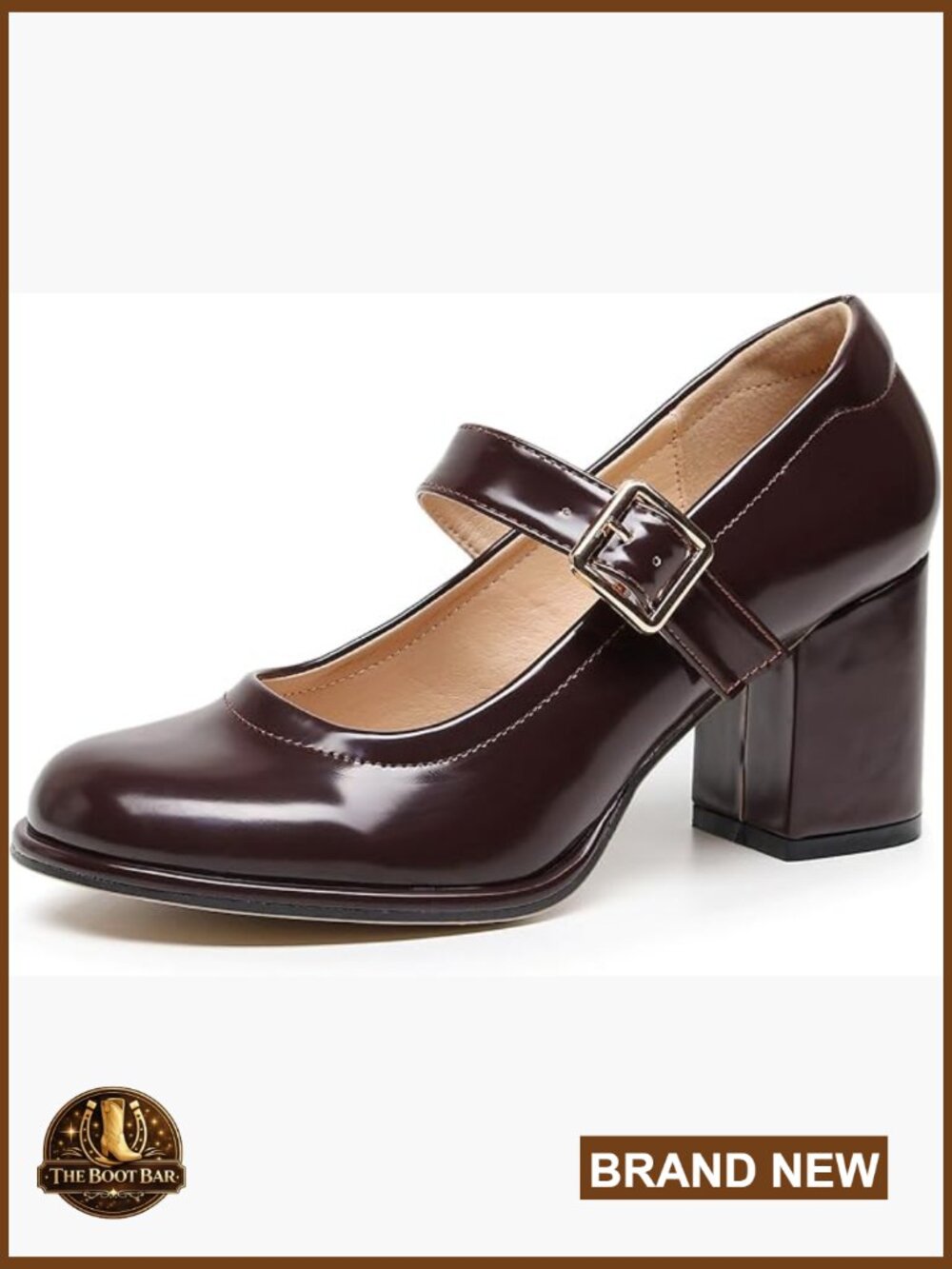 Women's Mary Jane Pump Heeled Shoes Chunky Block Heel Pumps